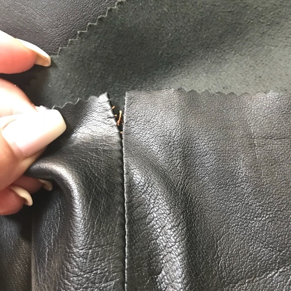 SOLD!!!!   Leather Bootcut Slacks - Picture 5 of 5